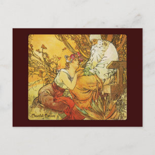 Alphonse Mucha Chocolat Masson Postkarte
