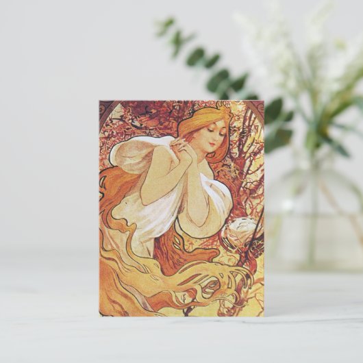 Alphonse Mucha Chocolat Postkarte (Stehend Vorderseite)
