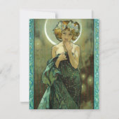 Alphonse Mucha Clair De Lune Einladungen (Vorderseite)