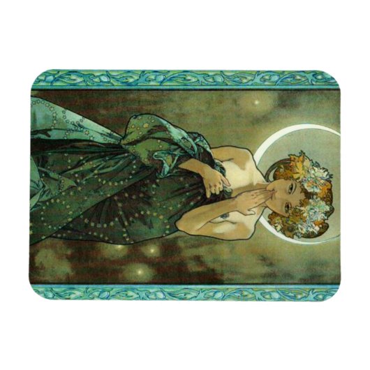Alphonse Mucha Clair De Lune Magnet (Horizontal)