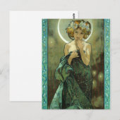 Alphonse Mucha Clair De Lune Postkarte (Vorne/Hinten)