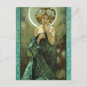 Alphonse Mucha Clair De Lune Postkarte