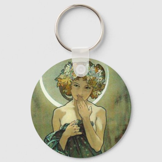 Alphonse Mucha Clair De Lune Schlüsselanhänger (Vorderseite)