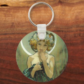 Alphonse Mucha Clair De Lune Schlüsselanhänger (Vorderseite)