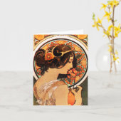 Alphonse Mucha Cow Slip Card Karte (Gelbe Blume)