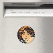 Alphonse Mucha - Cycles Perfecta Retro Art Nouveau Magnet (In Situ (Geschirrspüler))