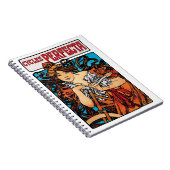 Alphonse Mucha - Cycles Perfecta Retro Art Nouveau Notizblock (Rechte Seite)