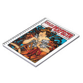 Alphonse Mucha - Cycles Perfecta Retro Art Nouveau Notizblock (Linke Seite)