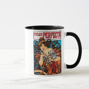 Alphonse Mucha - Cycles Perfecta Retro Art Nouveau Tasse