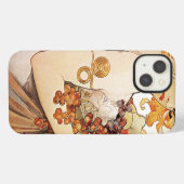 Alphonse Mucha Dame mit Früchten iPhone Hülle (Rückseite (Horizontal))