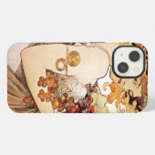 Alphonse Mucha Dame mit Früchten iPhone Hülle (Rückseite (Horizontal))