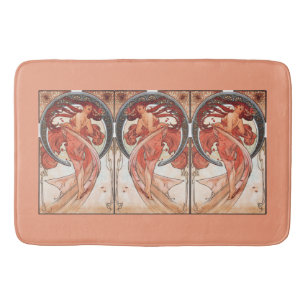 Alphonse Mucha Dance 1898 Jugendstil Vintag Badematte