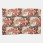 Alphonse Mucha Dance 1898 Jugendstil Vintag Geschirrtuch (Horizontal)