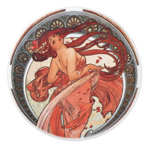 Alphonse Mucha Dance 1898 Jugendstil Vintag Keramikknauf