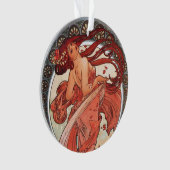 Alphonse Mucha Dance 1898 Jugendstil Vintag Ornament (Vorderseite)