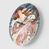Alphonse Mucha Dance Große Wanduhr (Winkel)