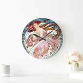 Alphonse Mucha Dance Große Wanduhr (Zuhause)