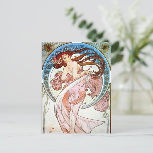 Alphonse Mucha Dance Postkarte (Stehend Vorderseite)