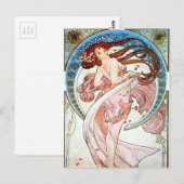Alphonse Mucha Dance Postkarte (Vorne/Hinten)