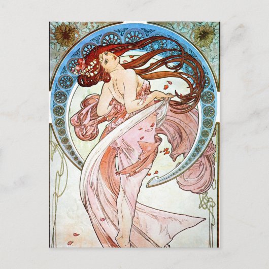 Alphonse Mucha Dance Postkarte (Vorderseite)