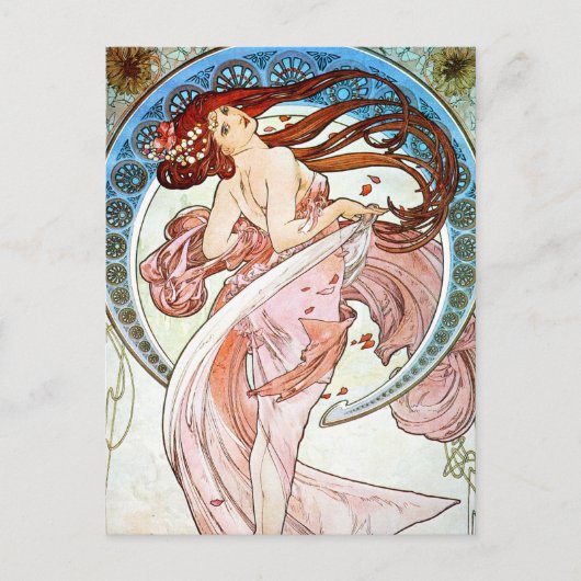 Alphonse Mucha Dance Postkarte (Vorderseite)