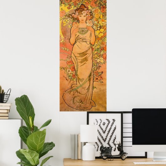 Alphonse Mucha Das Rose Poster (Heimbüro)