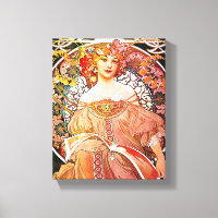 Alphonse Mucha Daydream Floral Vintage Art Nouveau