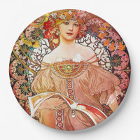 Alphonse Mucha Daydream Floral Vintage Art Nouveau