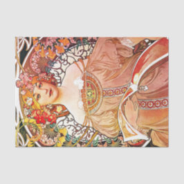 Alphonse Mucha Daydream Floral Vintage Art Nouveau Seidenpapier