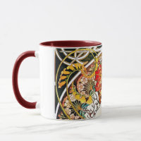 Alphonse Mucha Daydream Floral Vintage Art Nouveau