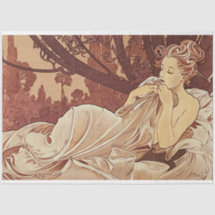 Alphonse Mucha Dekoupage Seidenpapier