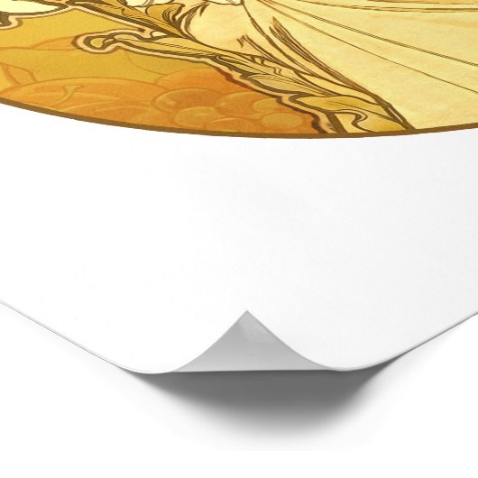 Alphonse Mucha - Die Blume Poster (Ecke)