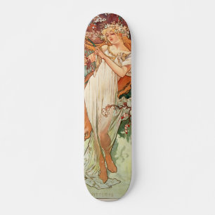 Alphonse Mucha, Die Jahreszeiten (1896) Frühling Skateboard
