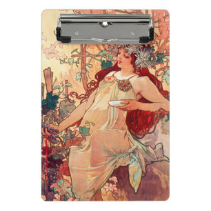 Alphonse Mucha, Die Jahreszeiten, Herbst (1896) Mini Klemmbrett