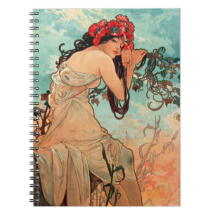 Alphonse Mucha, Die Jahreszeiten, Sommer (1896) Notizblock