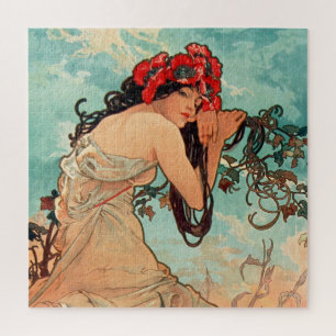Alphonse Mucha, Die Jahreszeiten, Sommer (1896)  Puzzle