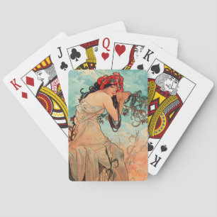 Alphonse Mucha, Die Jahreszeiten, Sommer (1896) Spielkarten