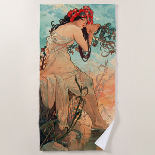 Alphonse Mucha, Die Jahreszeiten, Sommer (1896)  Strandtuch