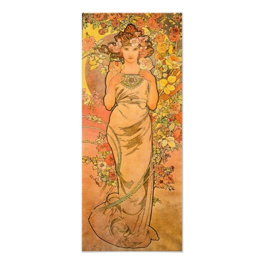 Alphonse Mucha Die Rose drucken Fotodruck (Vorne)