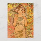 Alphonse Mucha Die Rose Postkarte (Vorderseite)