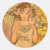 Alphonse Mucha Die Rose Sticker (Vorderseite)