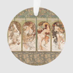 Alphonse Mucha Die vier Jahreszeiten 1897 Art Nouv Ornament
