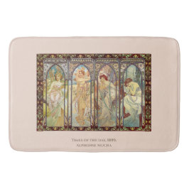 Alphonse Mucha - Die Zeiten des Tages Badematte