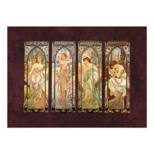Alphonse Mucha, Die Zeiten des Tages Fotodruck