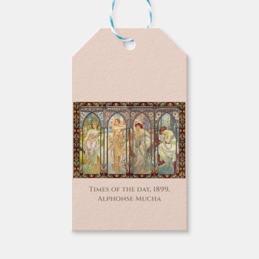 Alphonse Mucha - Die Zeiten des Tages Geschenkanhänger (Vorderseite)