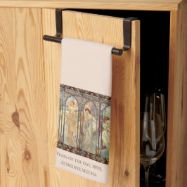 Alphonse Mucha - Die Zeiten des Tages Geschirrtuch