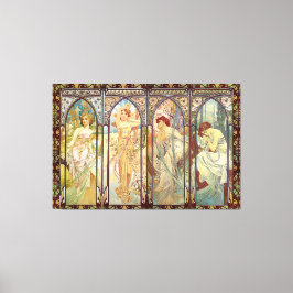 Alphonse Mucha - Die Zeiten des Tages Leinwanddruck