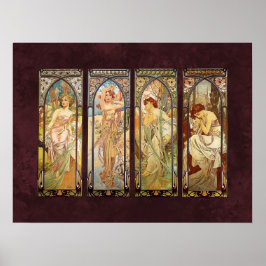 Alphonse Mucha, Die Zeiten des Tages Poster