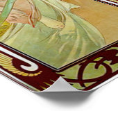 Alphonse Mucha - Die Zeiten des Tages Poster (Ecke)