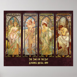 Alphonse Mucha, Die Zeiten des Tages Poster
